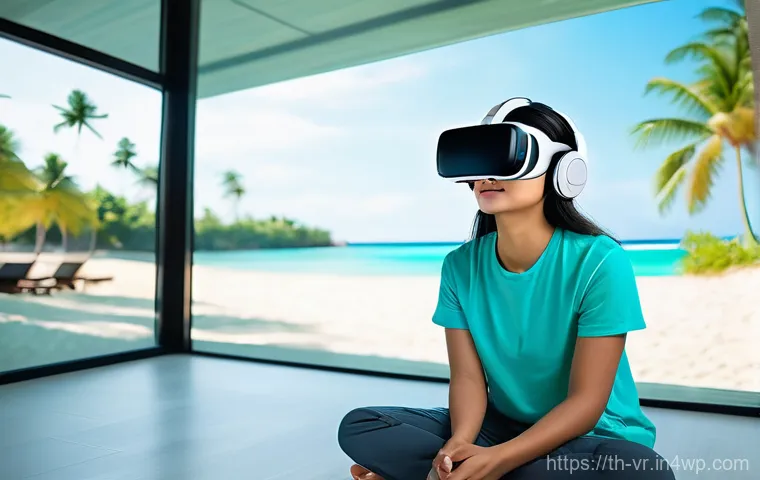 VR 기반 치료에서의 데이터 보호와 프라이버시 - **Prompt 1: Serene VR Therapy for Anxiety Relief**
    "A young Thai adult, mid-20s, with a gentle, ...
